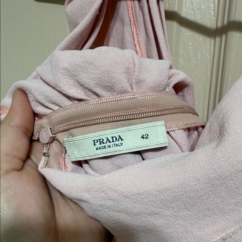 Prada Light Pink Wrap Blouse